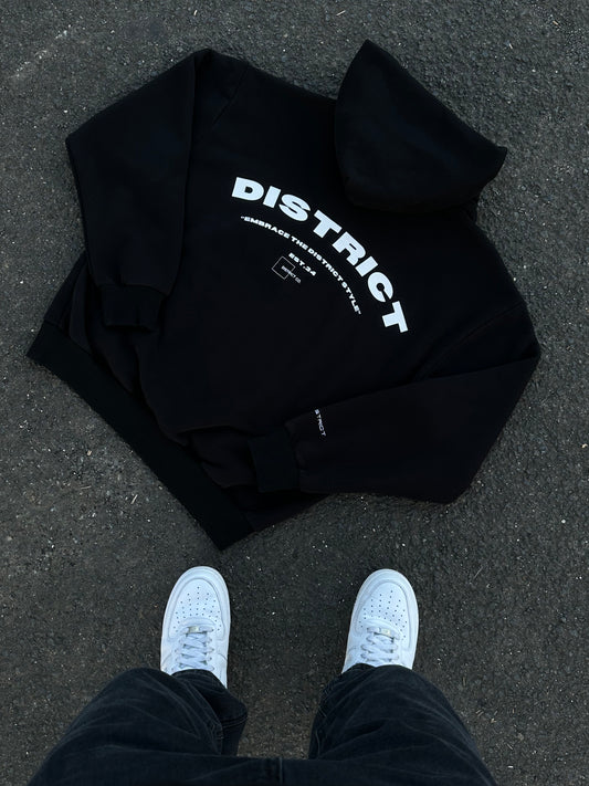 District Co. / Oversized Established Hoodie (BLACK)